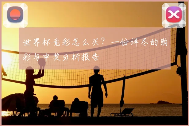 世界杯竞彩怎么买?一份详尽的购彩与中奖分析报告
